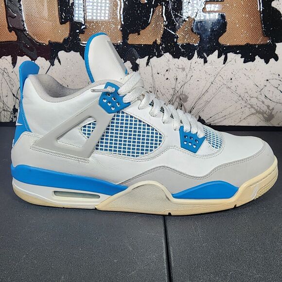 2012 Nike Air Jordan 4 Military Blue Size 13 [308497-105] White Blue OG Tab Swap main image 8